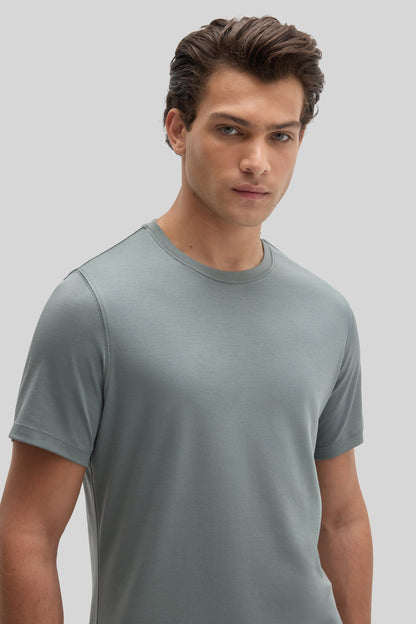 Men's Pima Cotton Crew Neck T-Shirt in Balsam Green