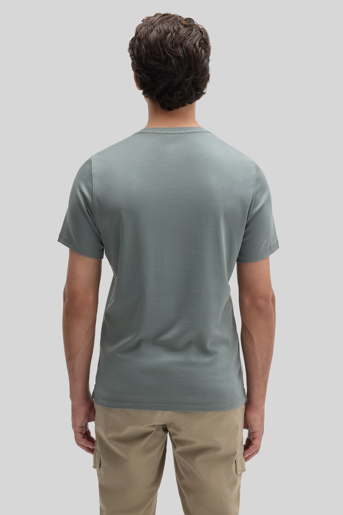 Men's Pima Cotton Crew Neck T-Shirt in Balsam Green