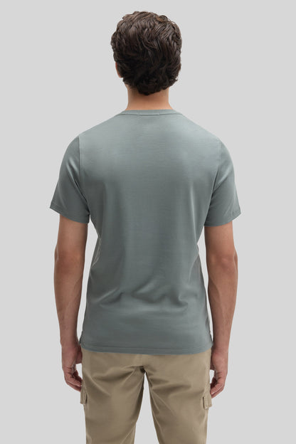 Men's Pima Cotton Crew Neck T-Shirt in Balsam Green