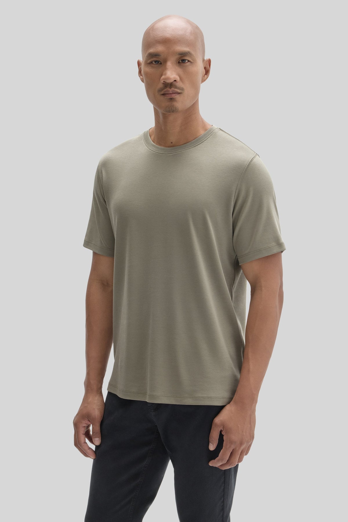 Men's Pima Cotton T-Shirt in Dusty Olive Green