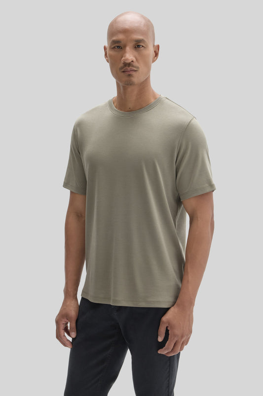 Men's Pima Cotton T-Shirt in Dusty Olive Green