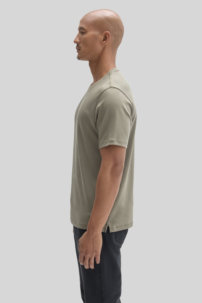 Men's Pima Cotton T-Shirt in Dusty Olive Green