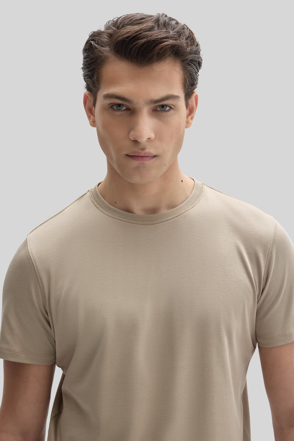 Men's Pima Cotton The Barakett Tee in Twine