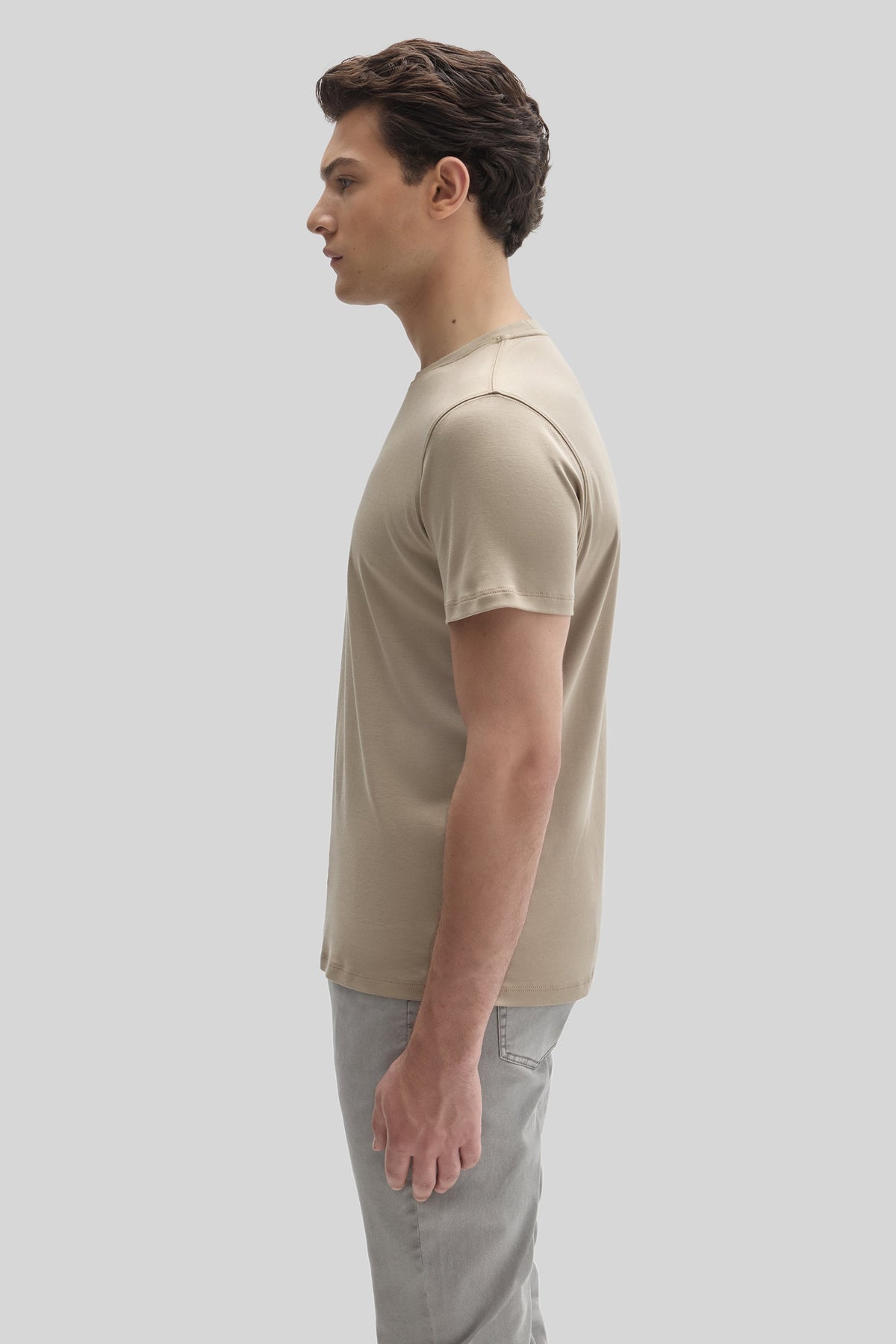 Men's Pima Cotton The Barakett Tee in Twine