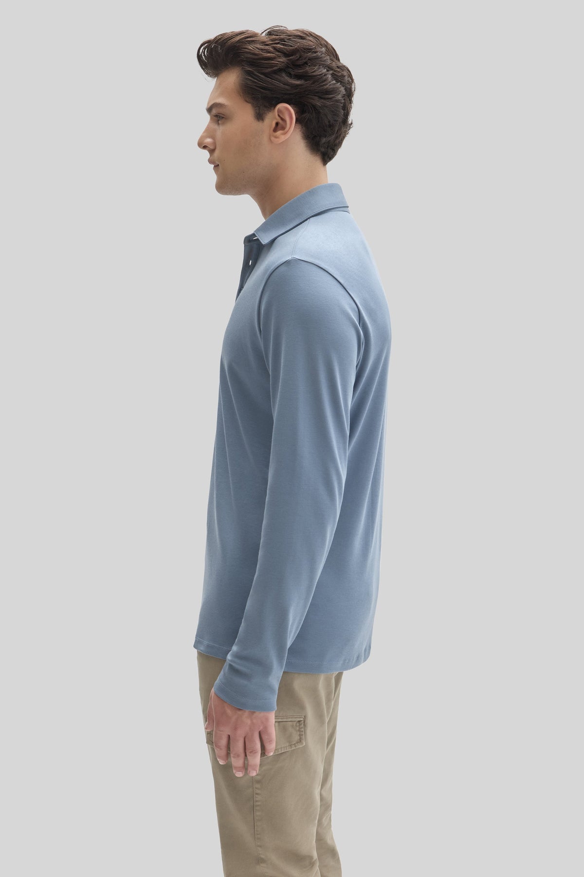 The Barakett Long Sleeve Herringbone Polo
