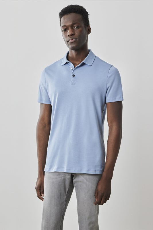 Men's Dover Blue Pima Cotton Polo Shirt