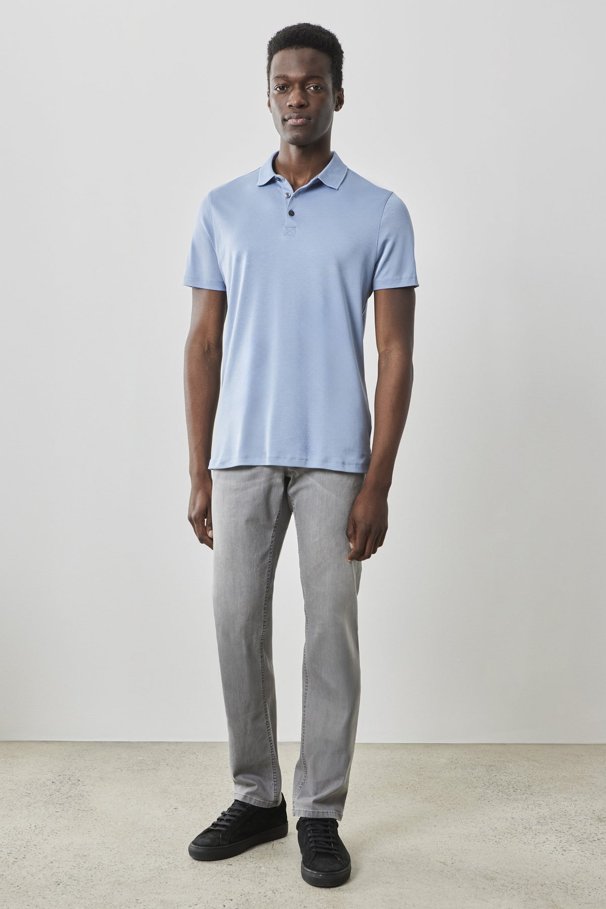 Men's Dover Blue Pima Cotton Polo Shirt