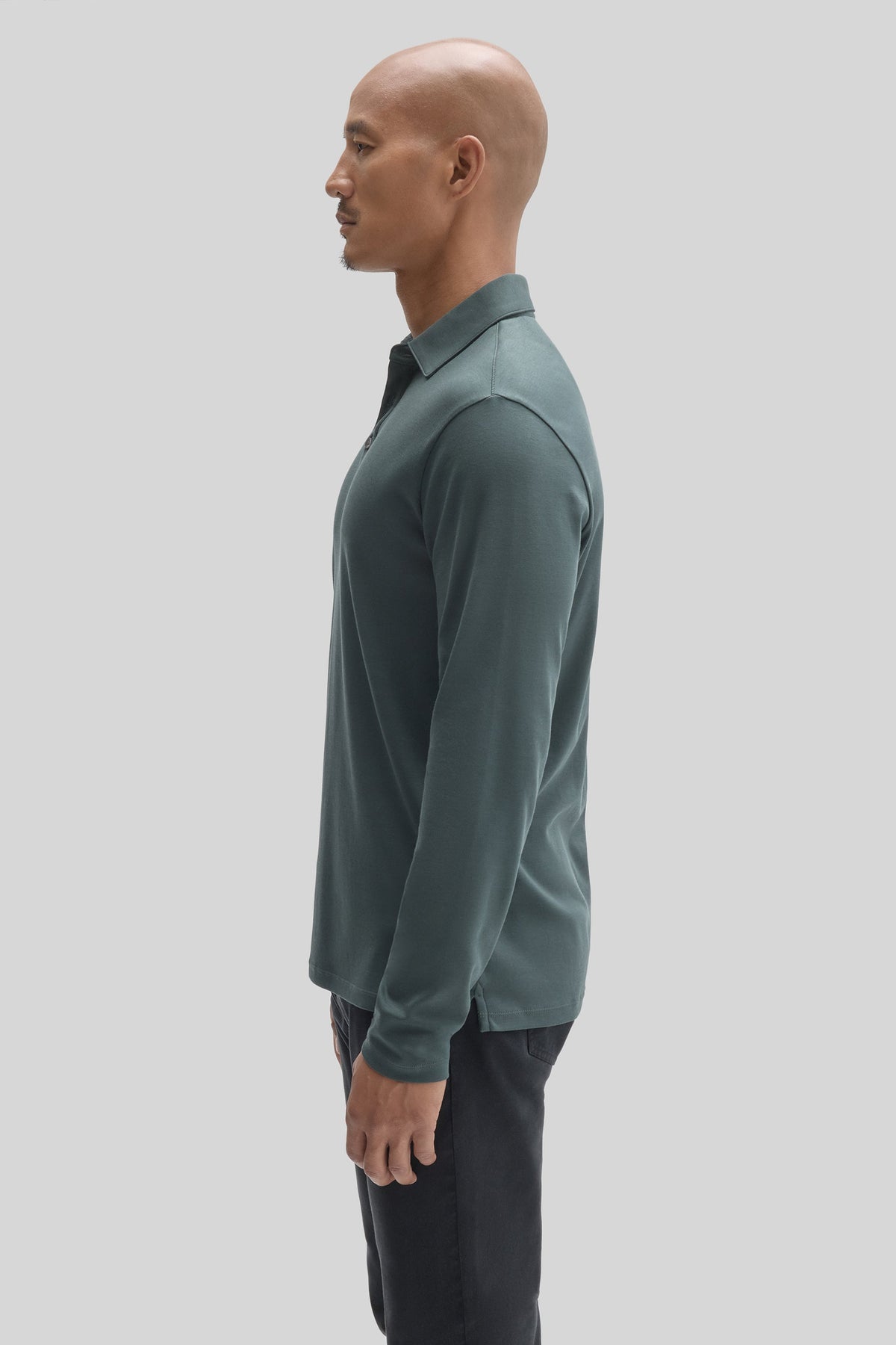 The Barakett Long Sleeve Herringbone Polo