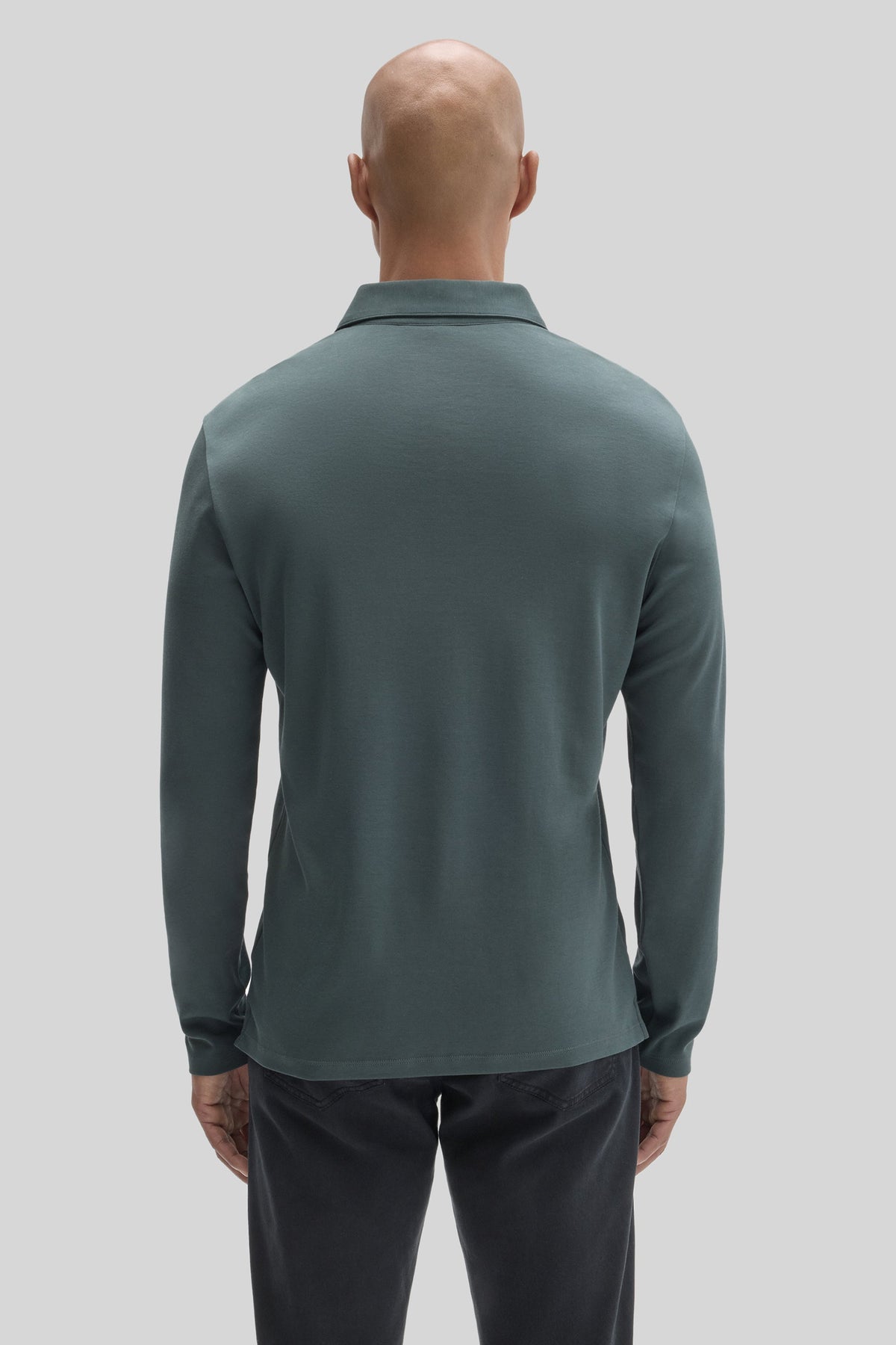 The Barakett Long Sleeve Herringbone Polo
