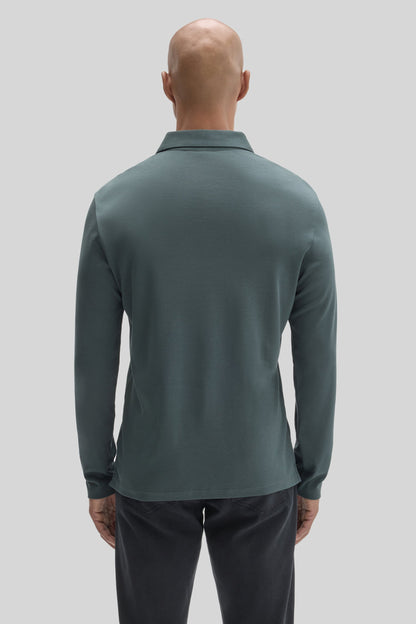 The Barakett Long Sleeve Herringbone Polo