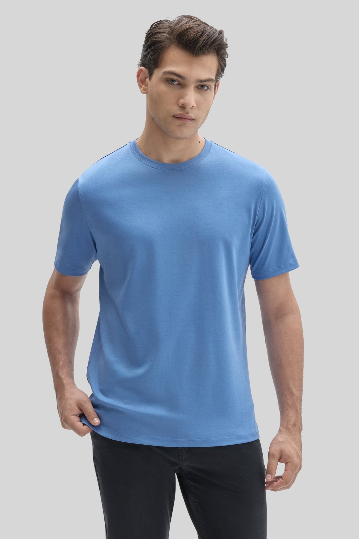 Men's Pima Cotton The Barakett Tee in Bijou Blue