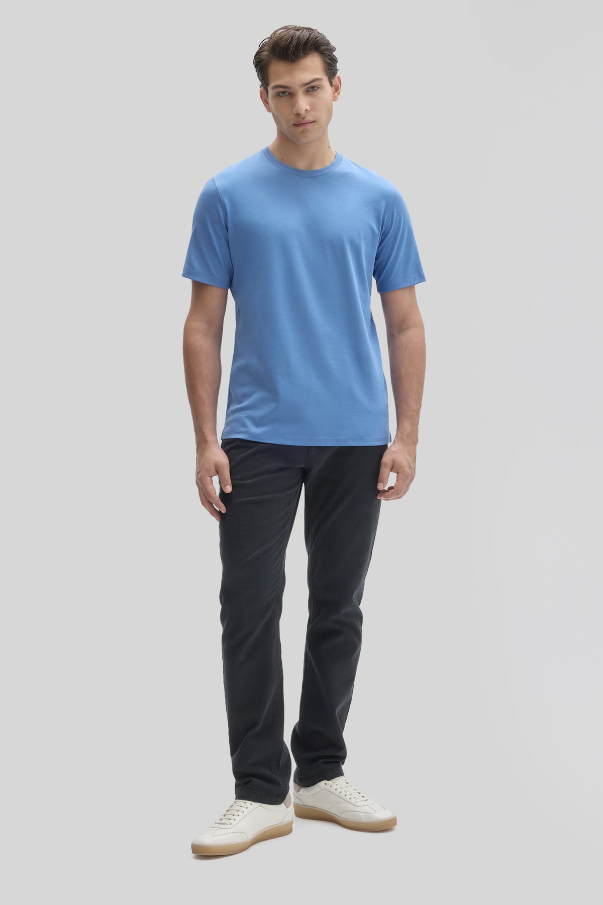 Men's Pima Cotton The Barakett Tee in Bijou Blue