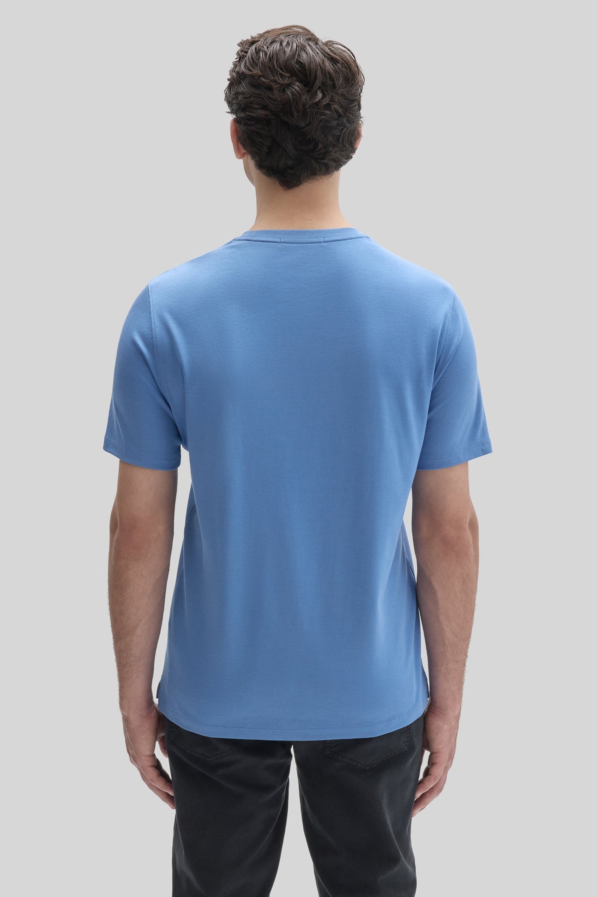 Men's Pima Cotton The Barakett Tee in Bijou Blue