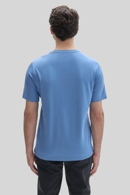 Men's Pima Cotton The Barakett Tee in Bijou Blue