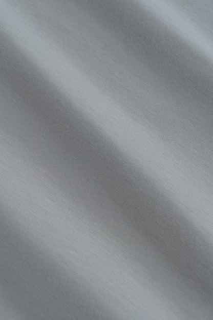 Men's Pima Cotton Long Sleeve Zipper Polo in Grey