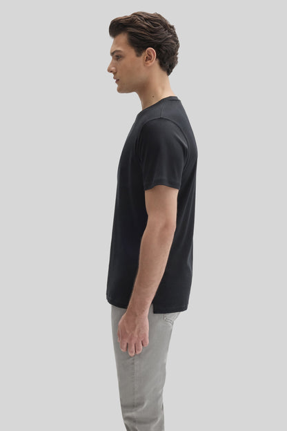 Men's Pima Cotton Crew Neck T-Shirt in Black