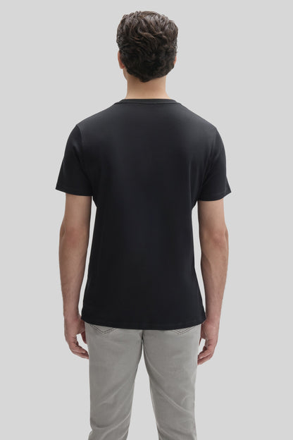 Men's Pima Cotton Crew Neck T-Shirt in Black