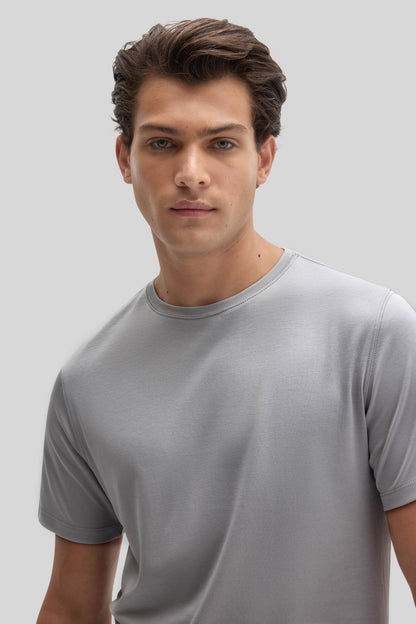 Men's Pima Cotton Crew Neck T-Shirt in Monument Grey