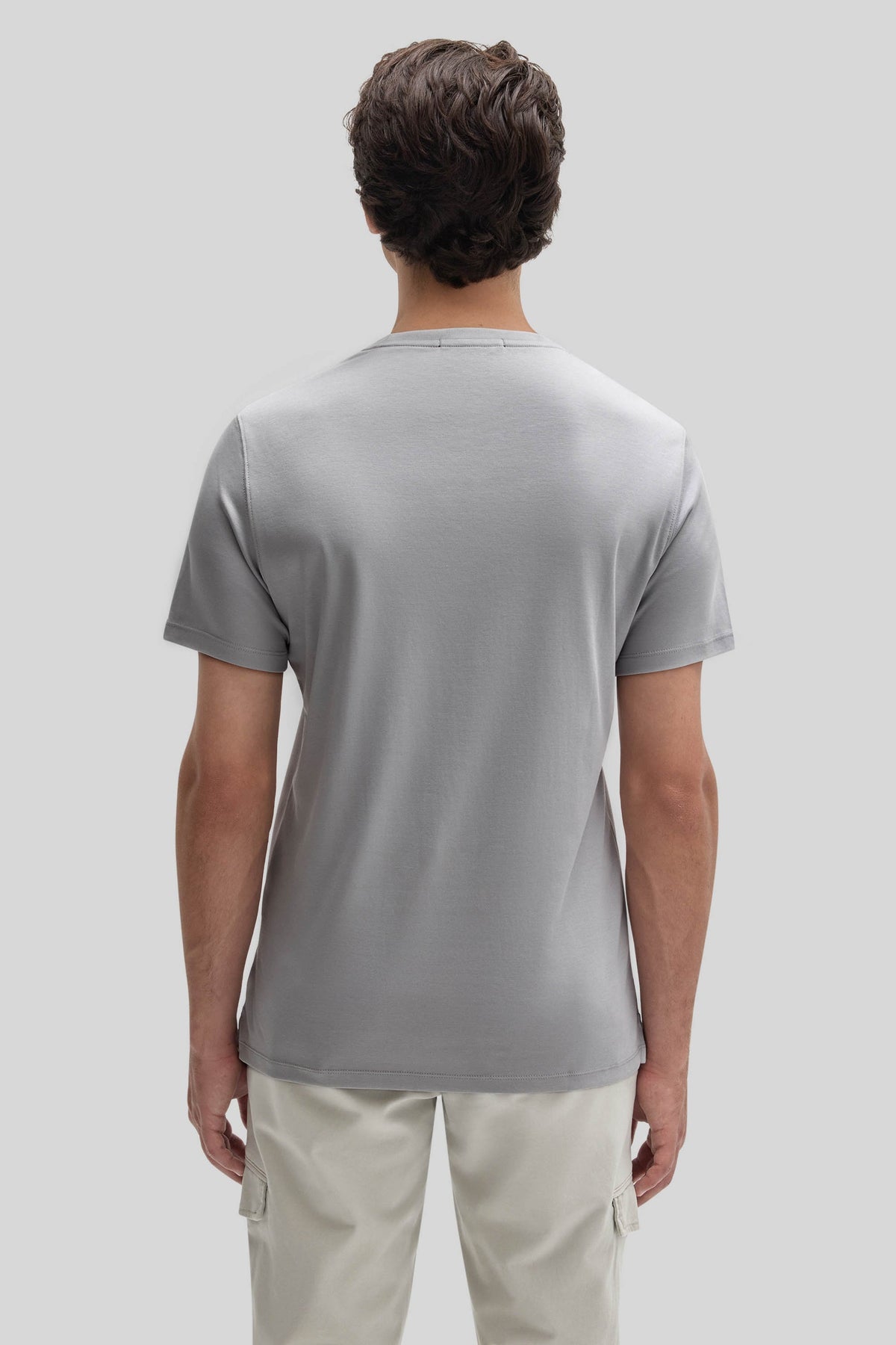 Men's Pima Cotton Crew Neck T-Shirt in Monument Grey
