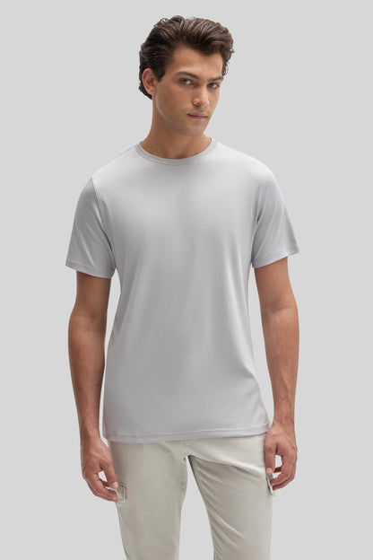 Men's Pima Cotton Crew Neck T-Shirt in Chalk Grey