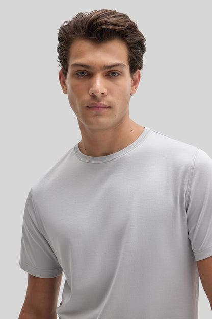 Men's Pima Cotton Crew Neck T-Shirt in Chalk Grey