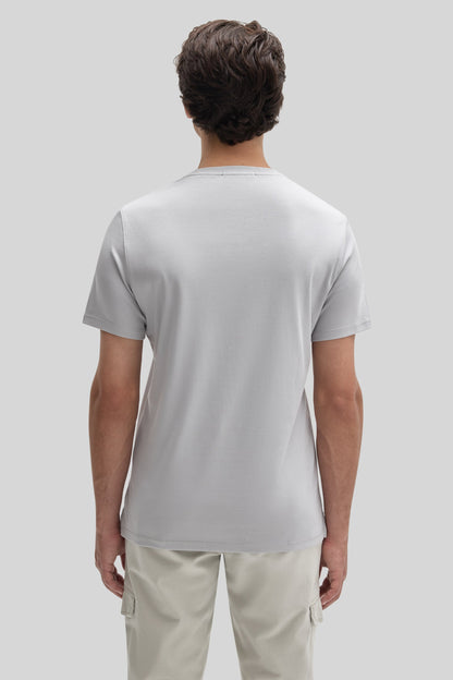 Men's Pima Cotton Crew Neck T-Shirt in Chalk Grey