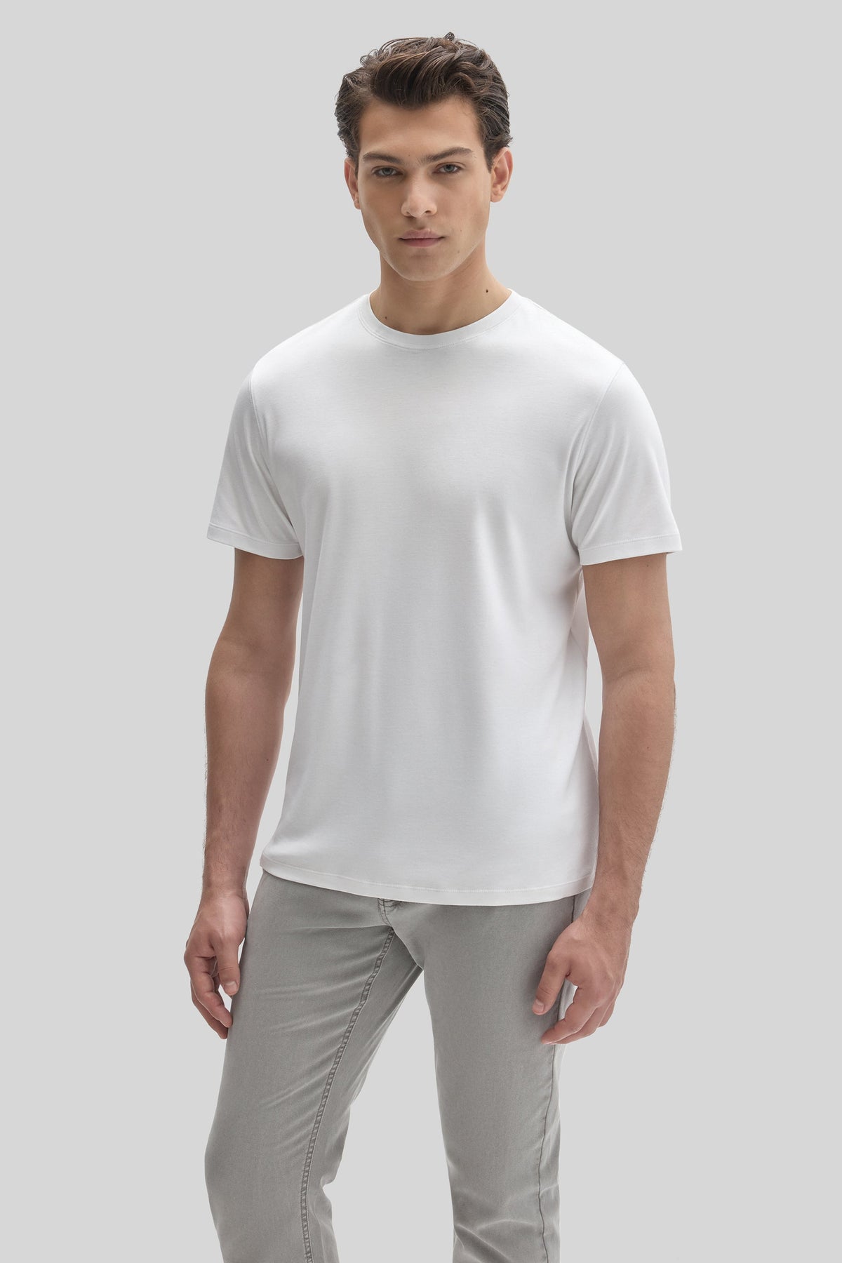 Men's Pima Cotton Crew Neck T-Shirt in White