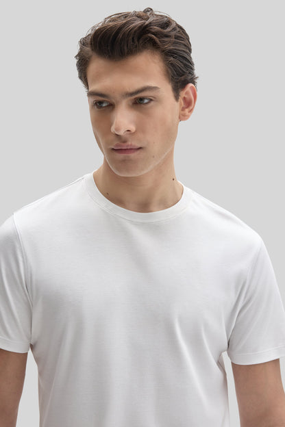 Men's Pima Cotton Crew Neck T-Shirt in White
