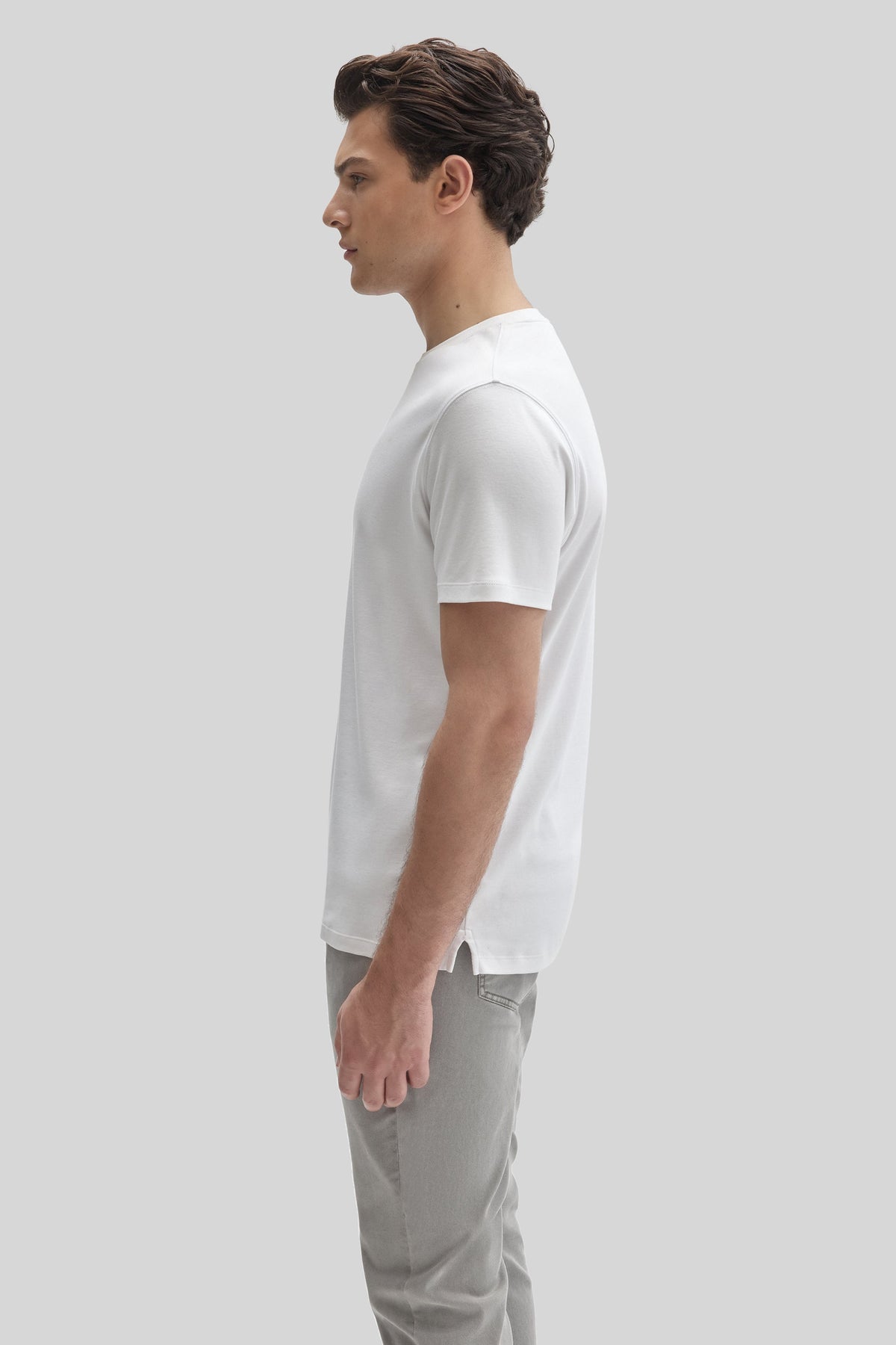 Men's Pima Cotton Crew Neck T-Shirt in White