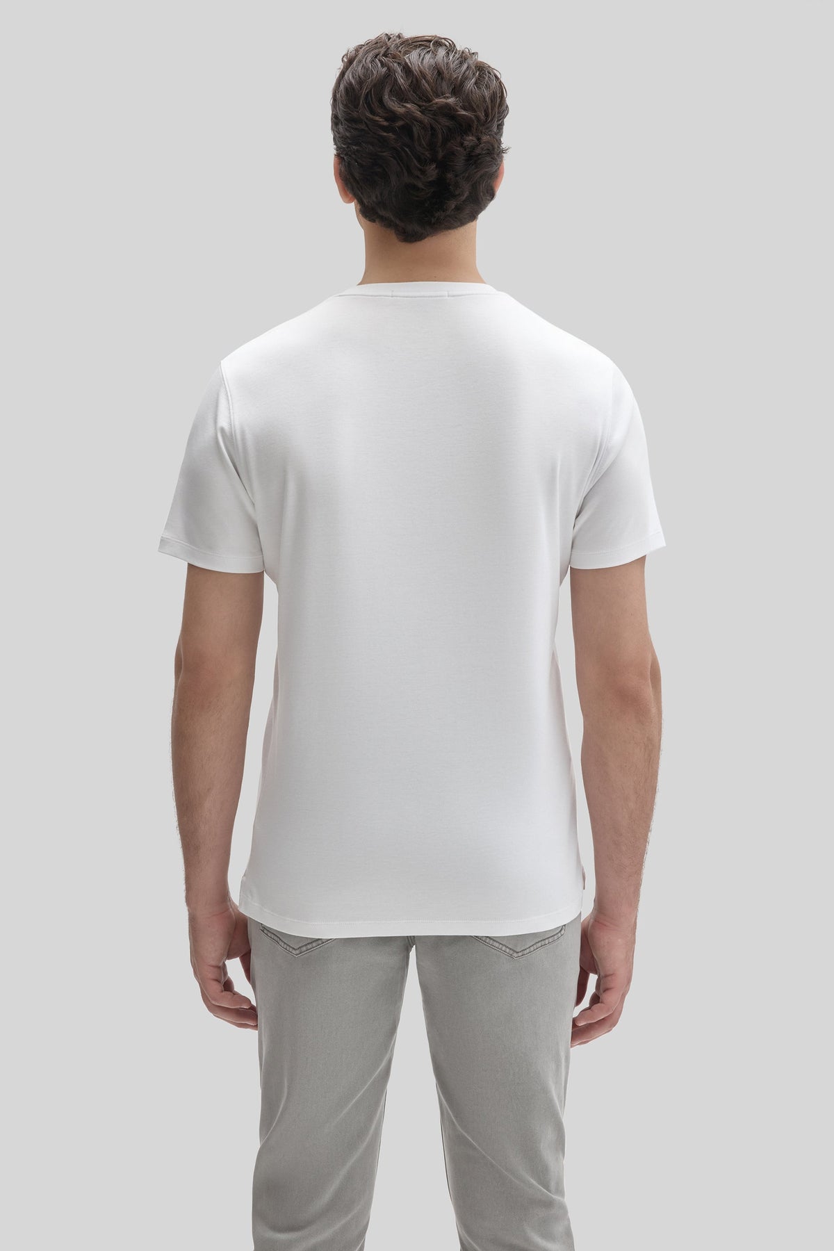 Men's Pima Cotton Crew Neck T-Shirt in White