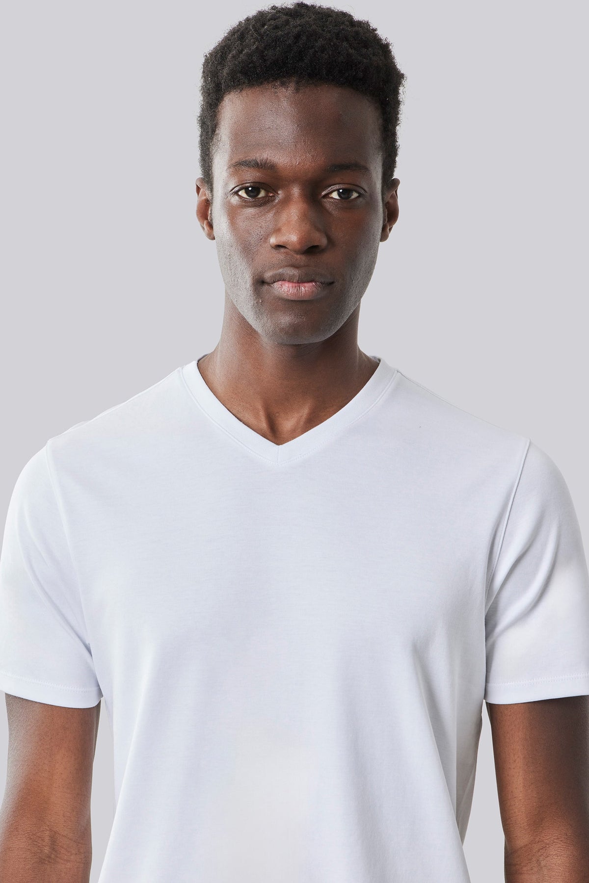 Men's Pima Cotton V-Neck T-Shirt in White