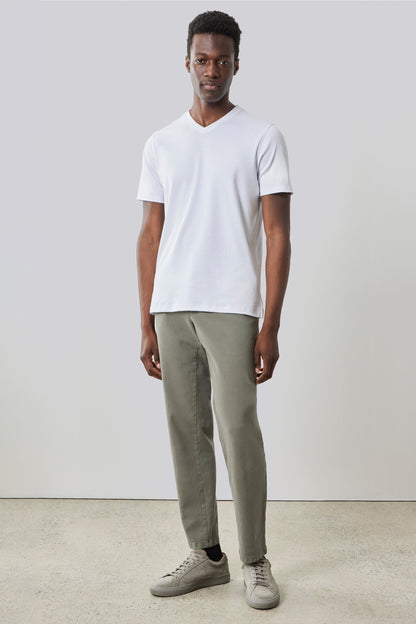 Men's Pima Cotton V-Neck T-Shirt in White
