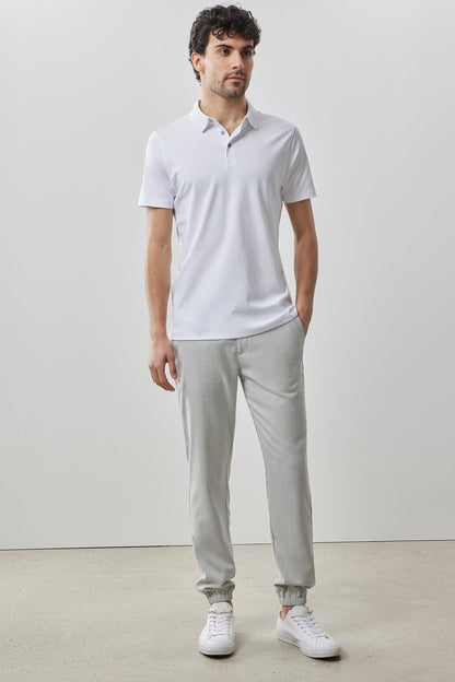 Men's Pima Cotton Polo Shirt in White