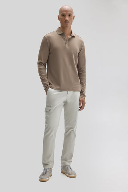 The Barakett Long Sleeve Herringbone Polo