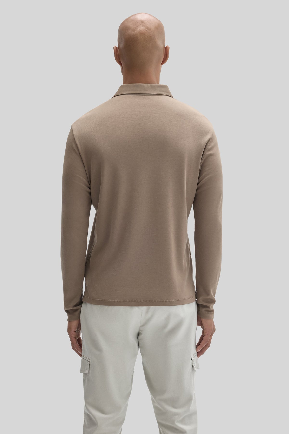 The Barakett Long Sleeve Herringbone Polo