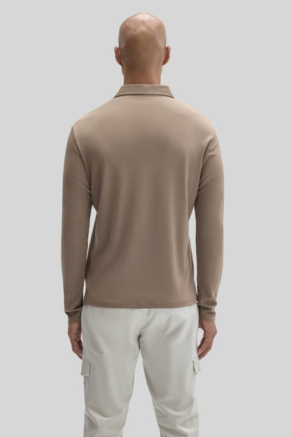 The Barakett Long Sleeve Herringbone Polo