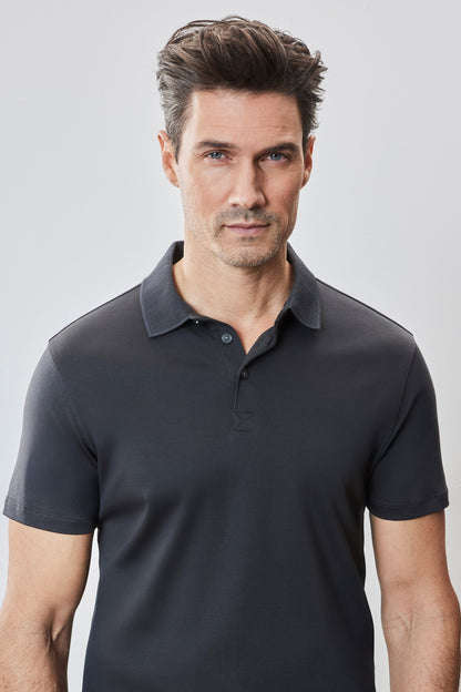 Men's Pima Cotton Polo Shirt in Charcoal