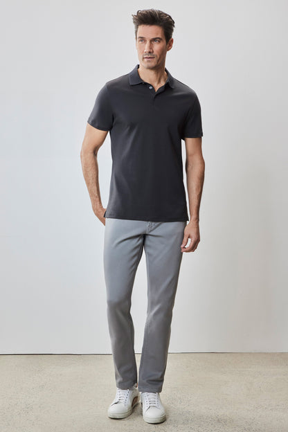 Men's Pima Cotton Polo Shirt in Charcoal