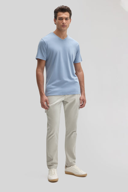 Men's Dover Blue Pima Cotton V-Neck T-Shirt