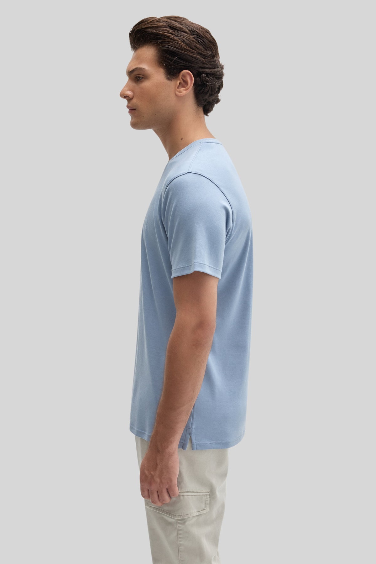 Men's Dover Blue Pima Cotton V-Neck T-Shirt