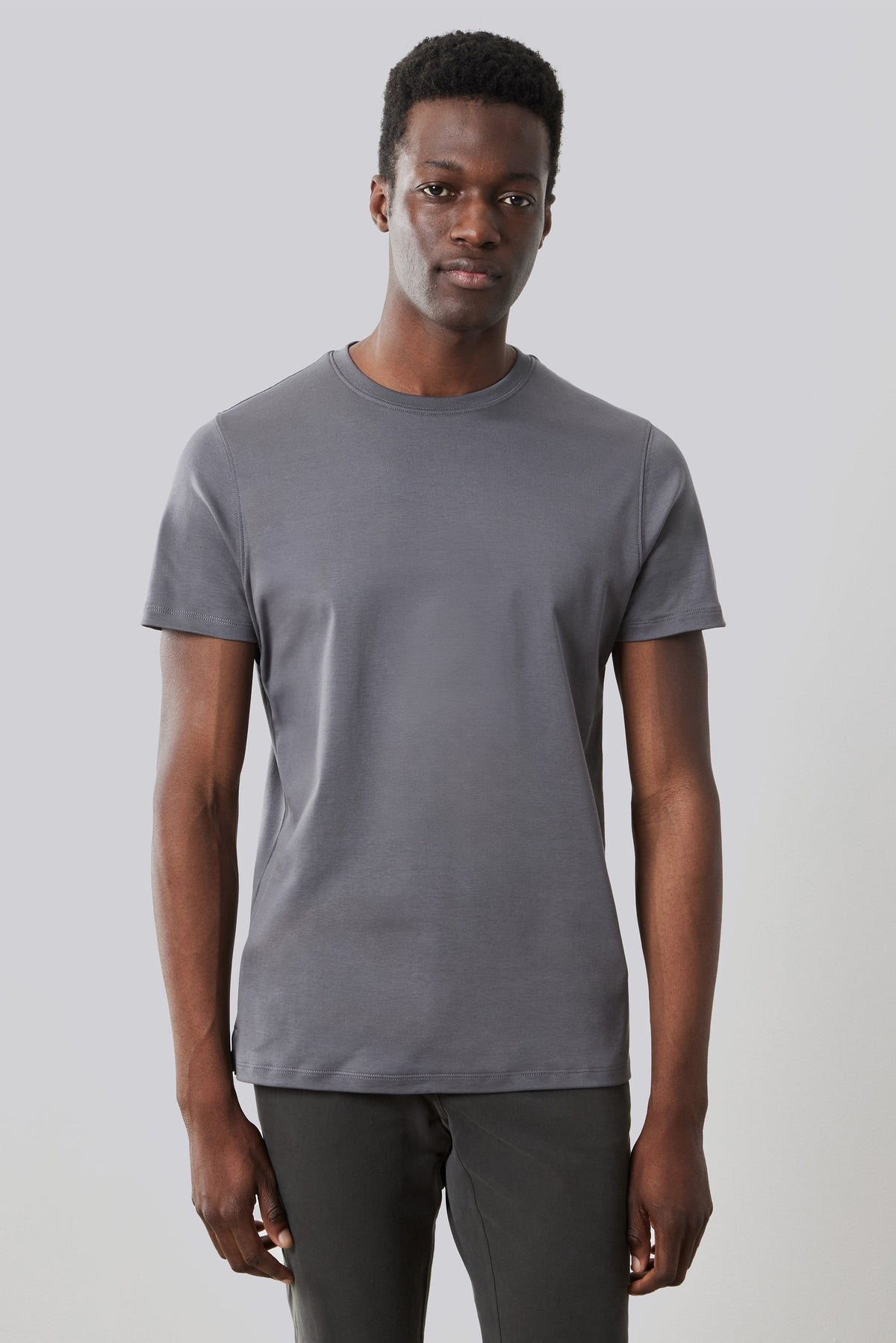 Men's Pima Cotton The Barakett Tee in Smoke