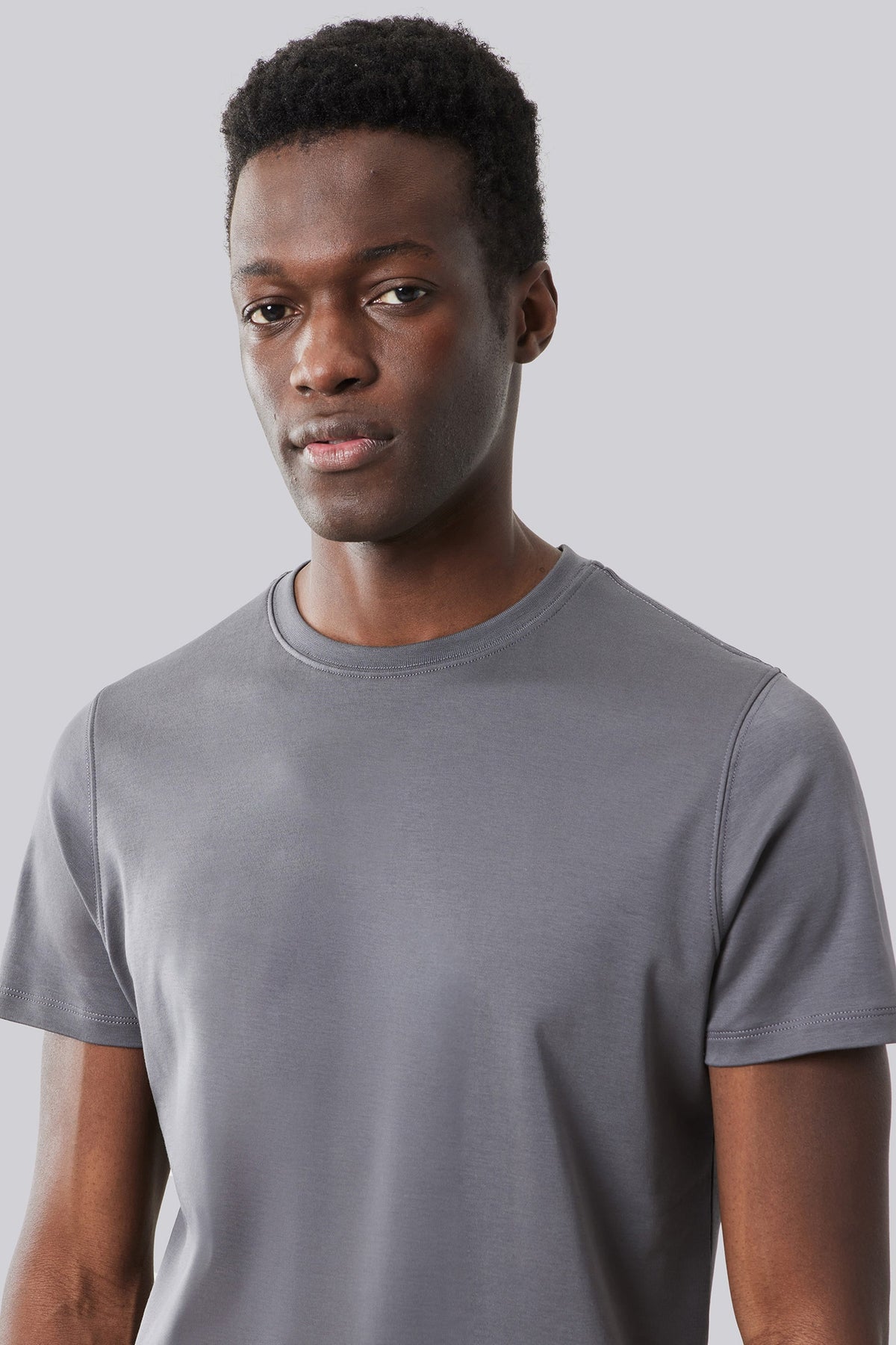 Men's Pima Cotton The Barakett Tee in Smoke