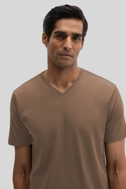 Men's Pima Cotton The Barakett V in Pottery